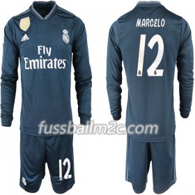 Fußballtrikots Real Madrid MARCELO 12 Kinder Auswärts Trikotsatz 2018-2019 Langarm